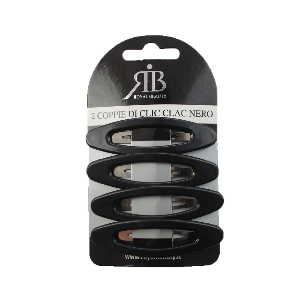 Royal Beauty Clic Clac 2 Coppie Nero - -