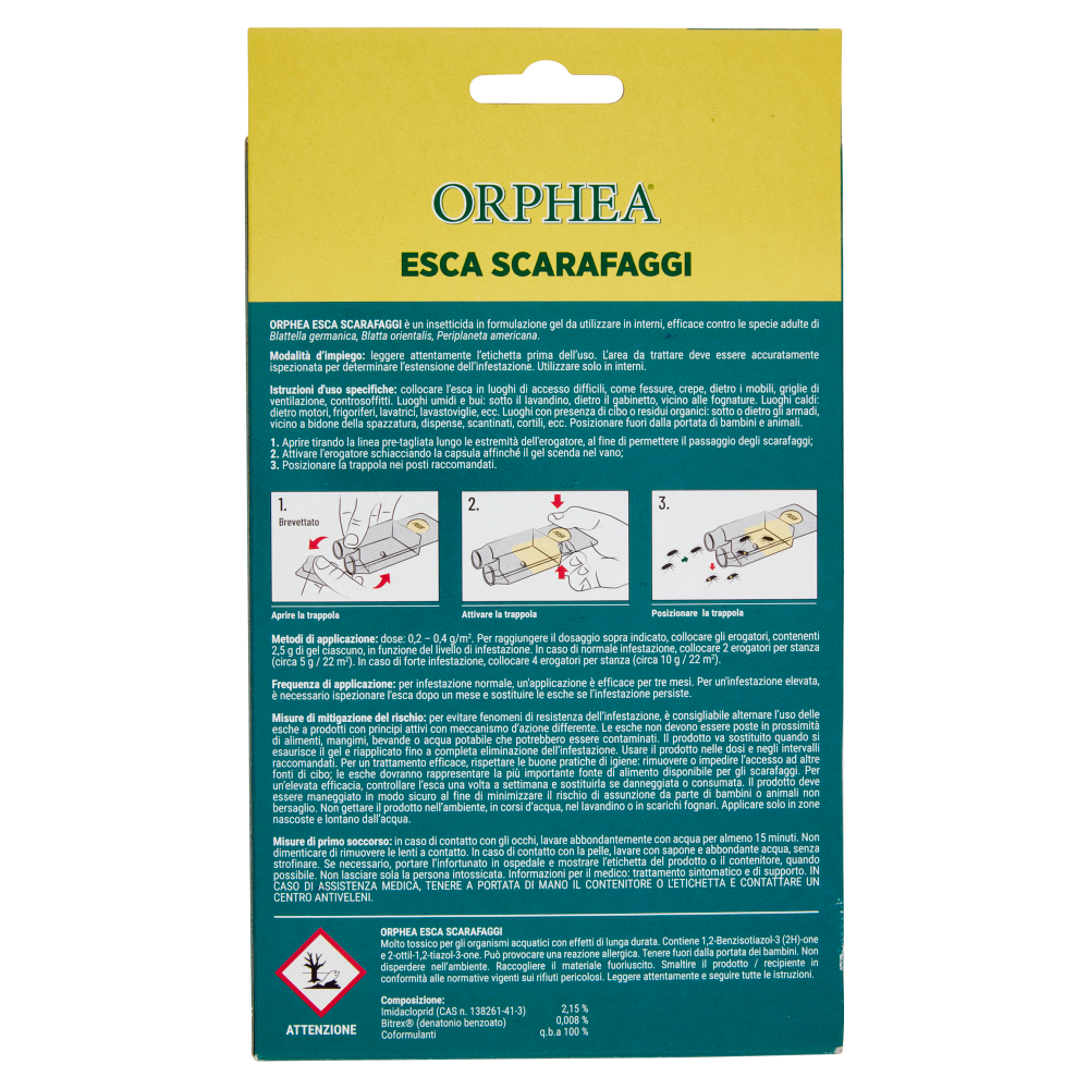 Orphea Esca Scarafaggi 3 Pezzi, , large