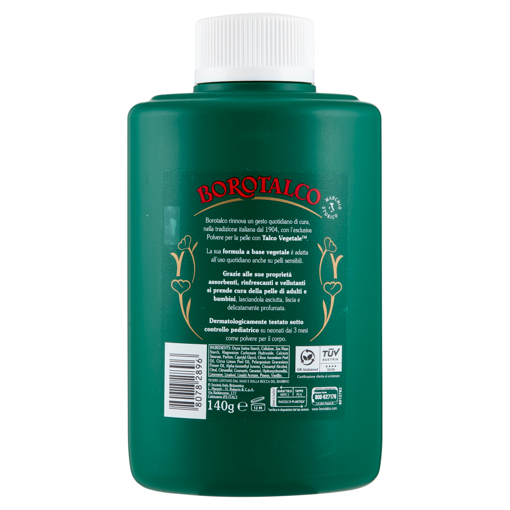 Borotalco Polvere con Talco Vegetale Barattolo 140 g, , large