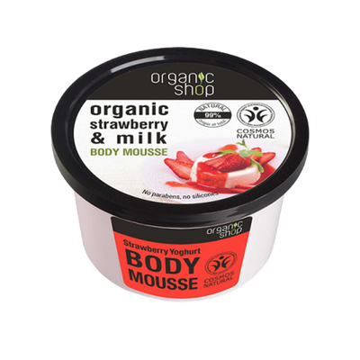 Organic Sho Body Mousse Yogurt alla Fragola 250 ml