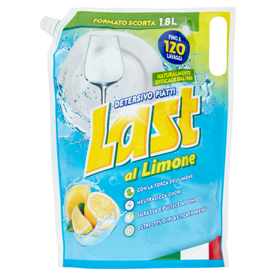 Last Detersivo Piatti Limone Ricarica Busta 1800ml	