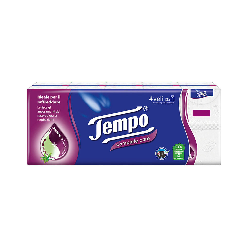 Tempo Complete Care Fazzoletti 10 Pacchetti, , large