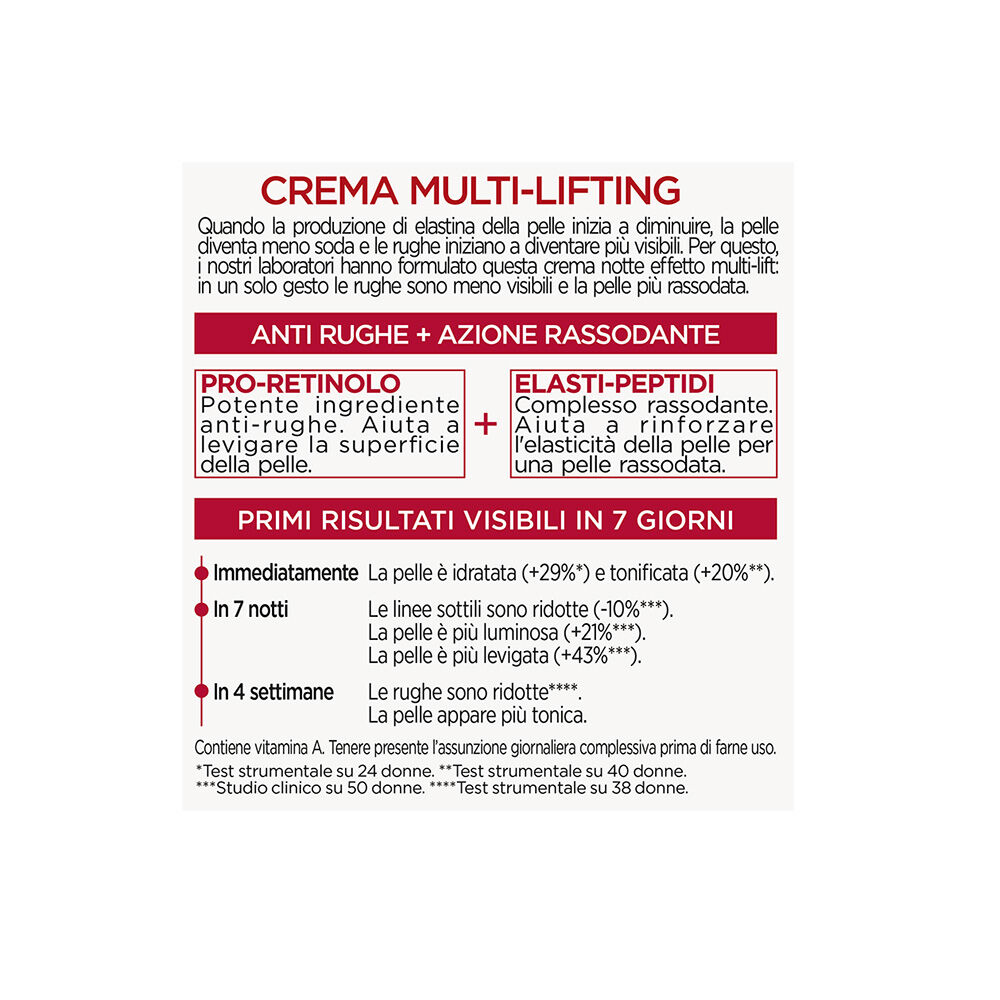 L'Or&eacute;al Paris Revitalift Trattamento Notte Anti-Rughe + Extra-Rassodante 50 ml, , large