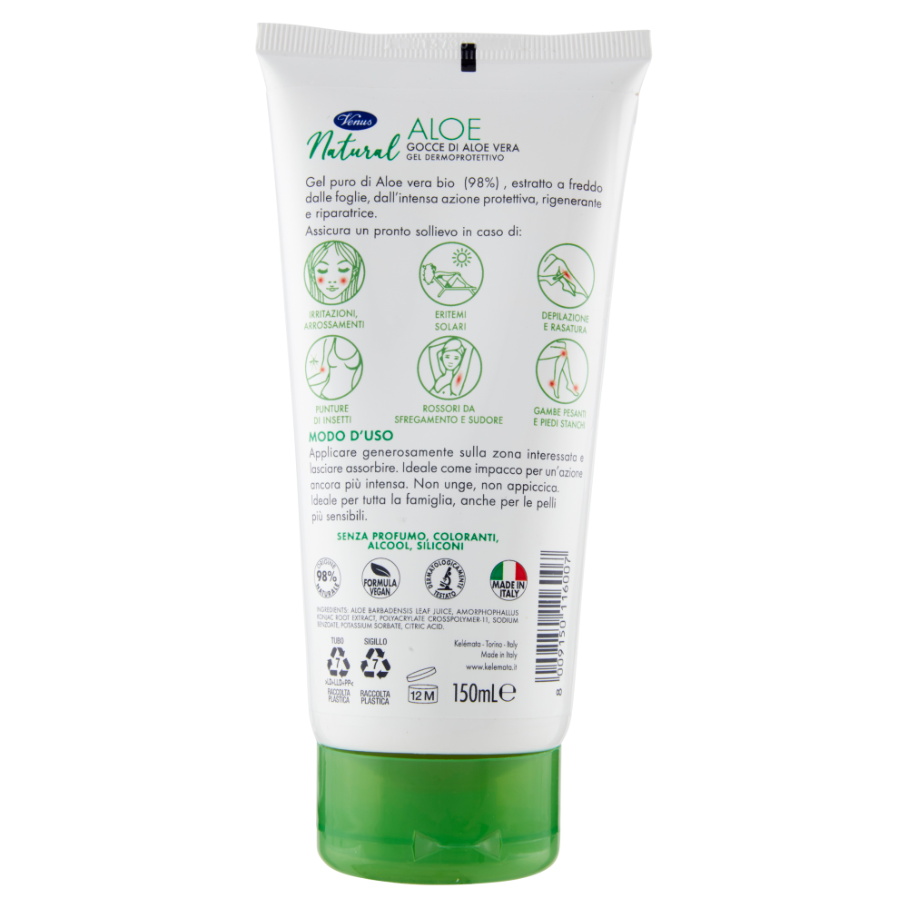 Venus Natural Aloe Gel Dermoprotettivo 150 ml, , large