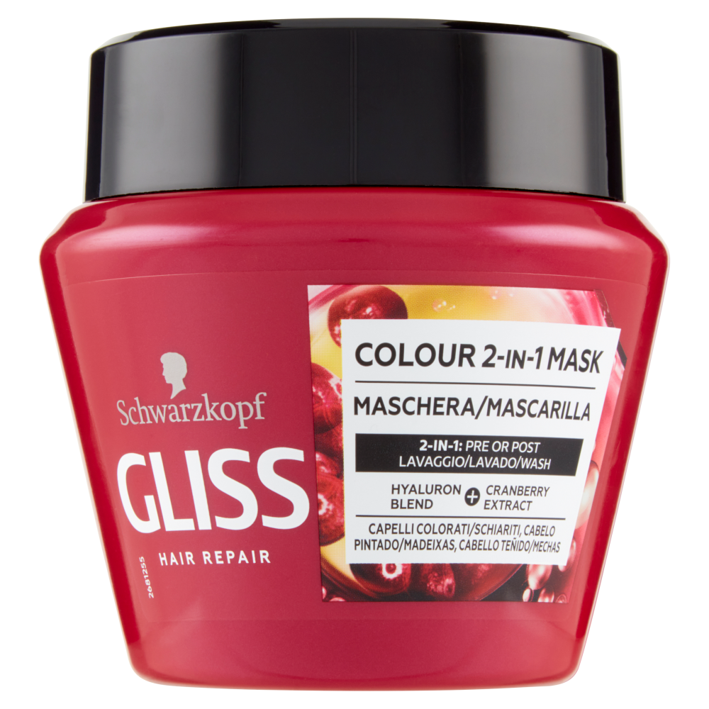 Gliss Hair Repair Colour 2-in-1 Mask Maschera Colour Perfector 300 ml, , large image number null