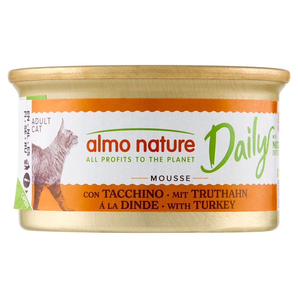 Almo Nature Daily Adult Cat Mousse con Tacchino 85 g, , large