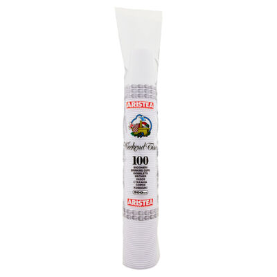 Aristea Bicchieri Bianchi 100 Pezzi