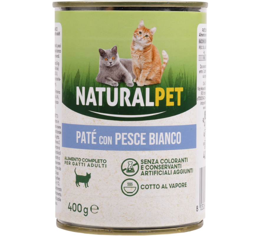 Naturalpet Adult Paté Pesce Bianco 400 g - -