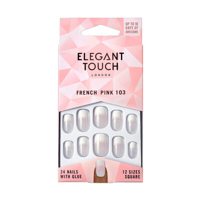 Elegant Touch Unghie Finte French Manicure Rosa 103	