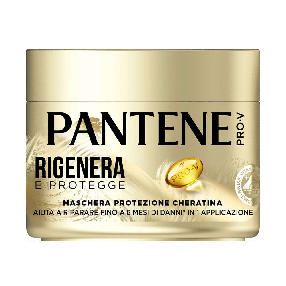 Pantene Pro-V Maschera Rigenera e Protegge, Protezione Cheratina Deboli e Danneggiati 300 ml - -