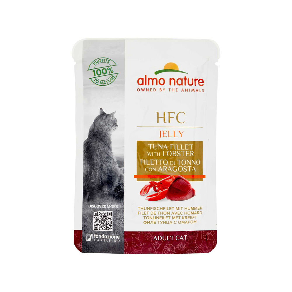 Almo Nature HFC Jelly Adult Cat Filetto di Tonno con Aragosta 55 g, , large