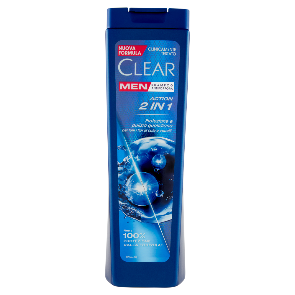 Clear Men Shampoo Antiforfora  Action 2in1 225 ml, , large