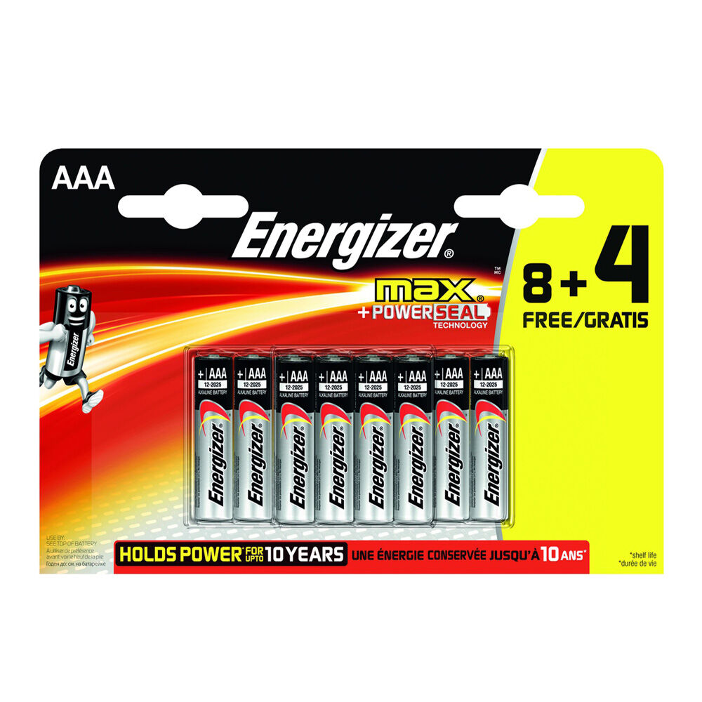 Energizer Max Mini Stilo 8+4 Fress, , large