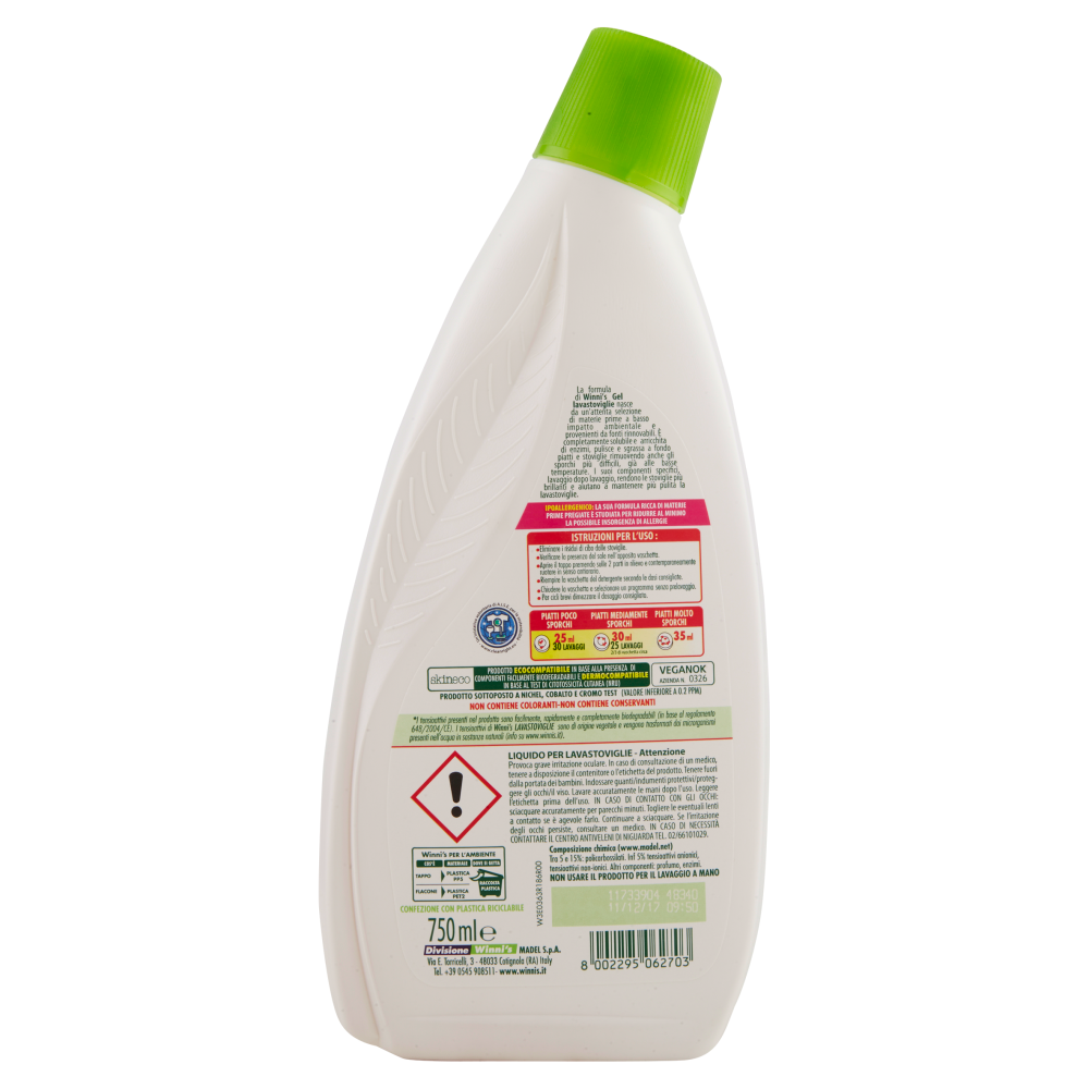 Winni's Naturel Lemon Gel Lavastoviglie 750 ml, , large