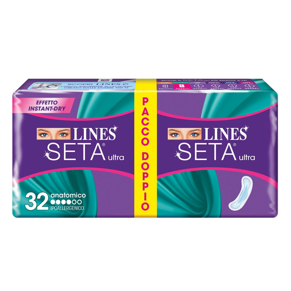 Lines Seta Ultra Anatomico 32 Assorbenti, , large