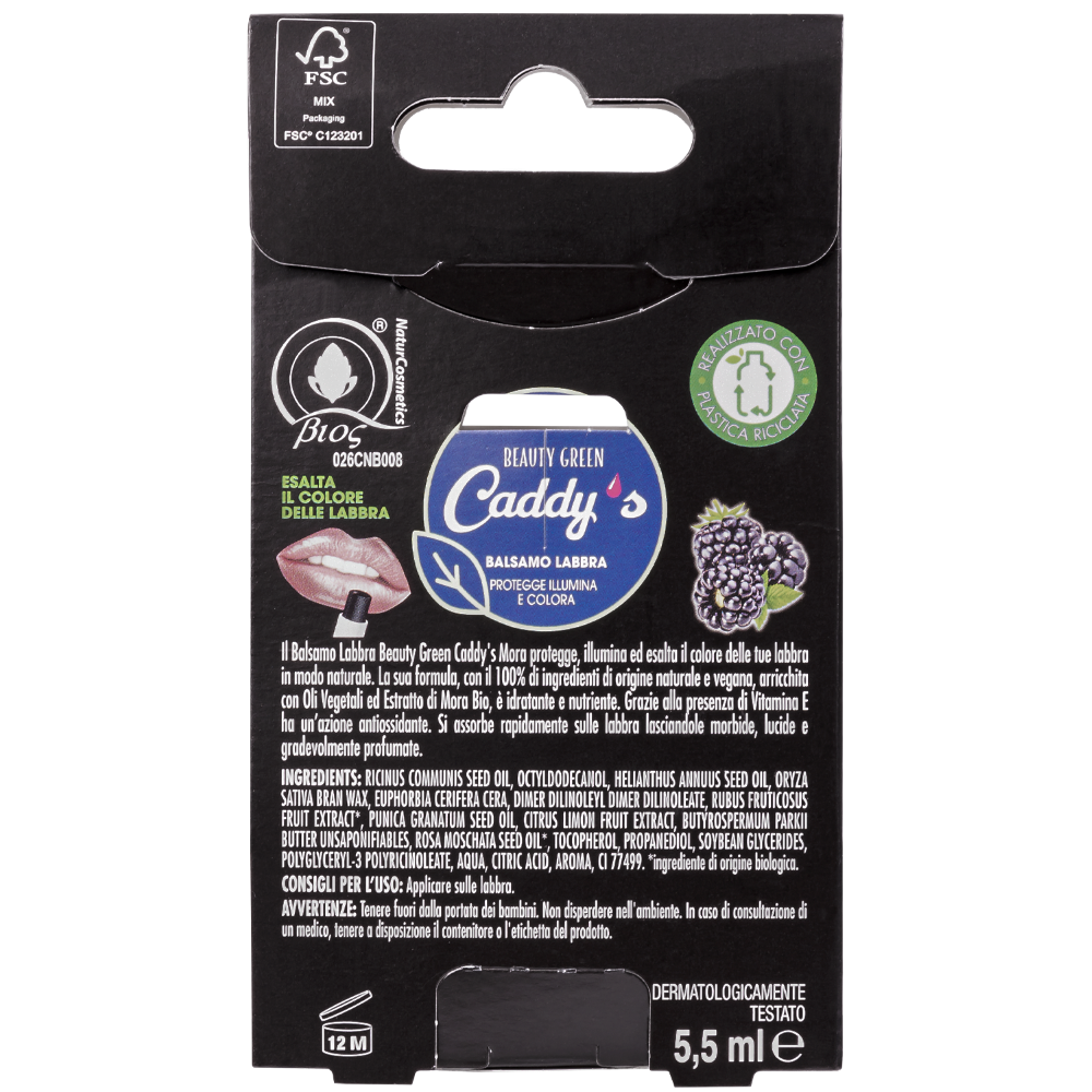 Caddy's Balsamo Labbra Mora 5,5ml, , large