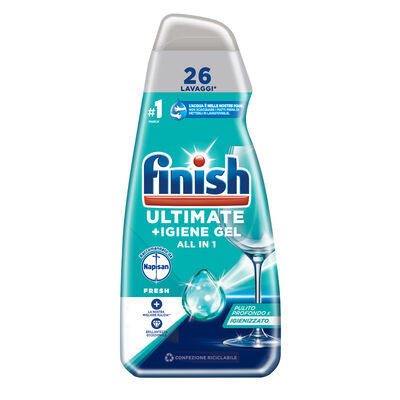 Finish Ultimate + Igiene Gel Napisan Regular Gel Lavastoviglie 26 Lavaggi