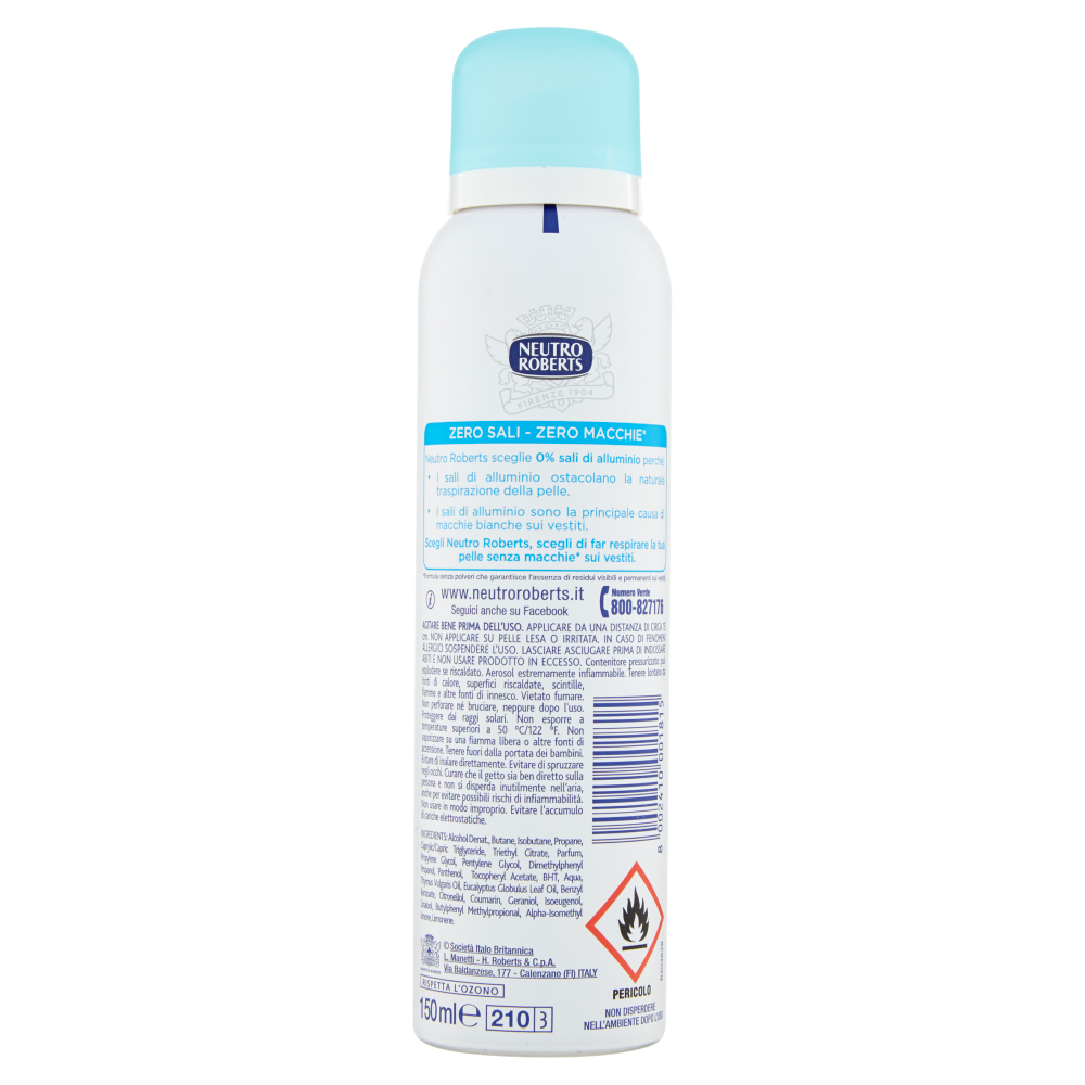Neutro Roberts Fresco Deodorante Spray 150 ml, , large