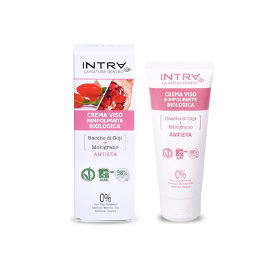 Intra crema viso rimpolpante biologica goji e melograno 50ml idratante antirughe