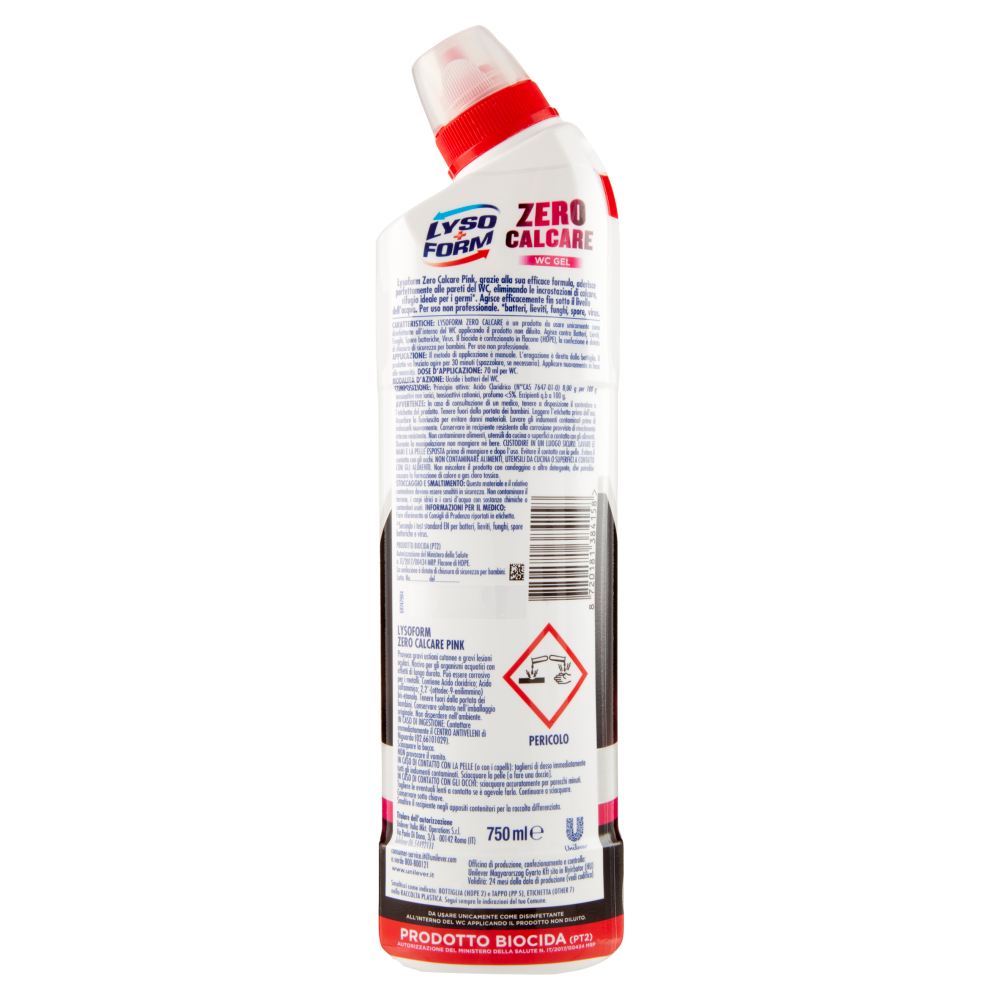 Lysoform Zero Calcare WC Gel Pink Disincrostante 750 ml, , large