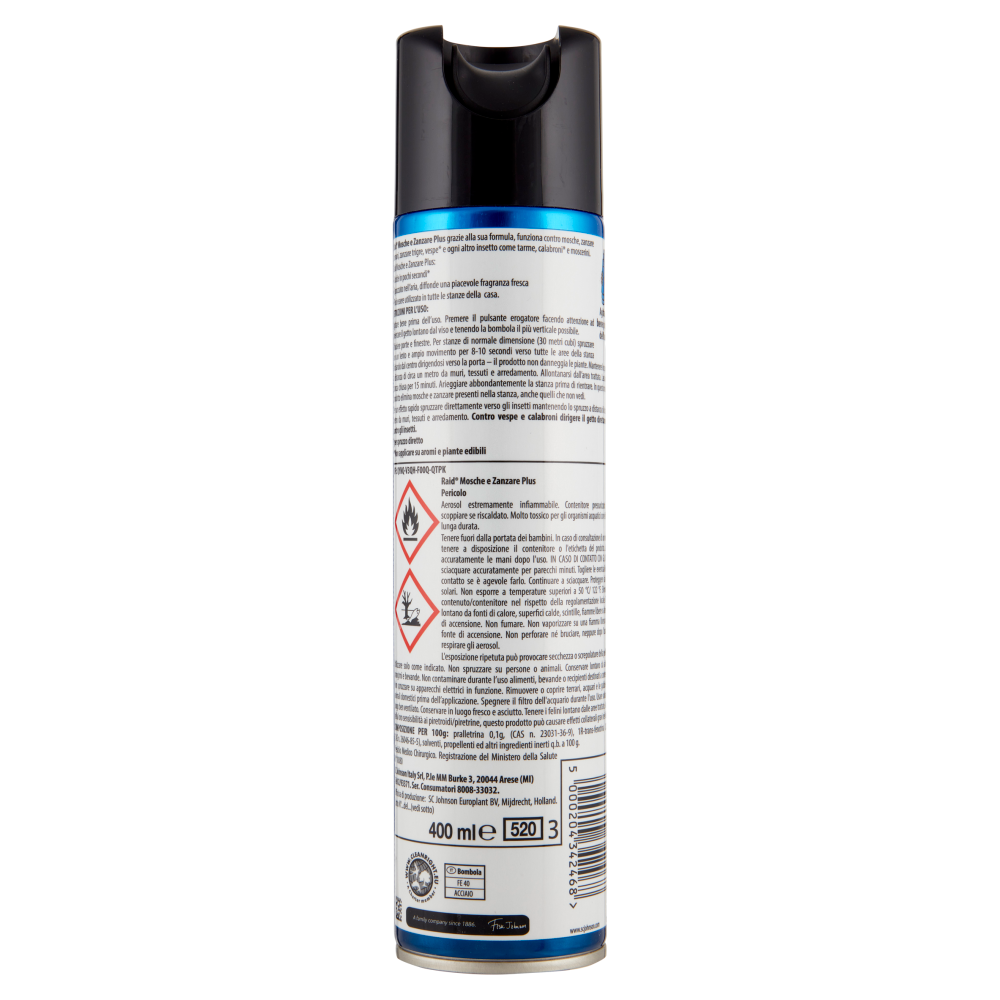 Raid Insetticida Spray Mosche e Zanzare 400ml	, , large