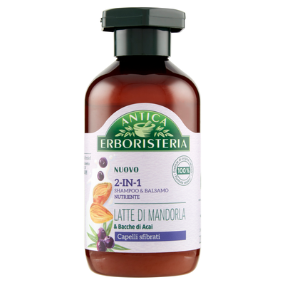 Antica Erboristeria 2-in-1 Shampoo & Balsamo Nutriente Latte di Mandorla & Bacche di Acai 225 ml