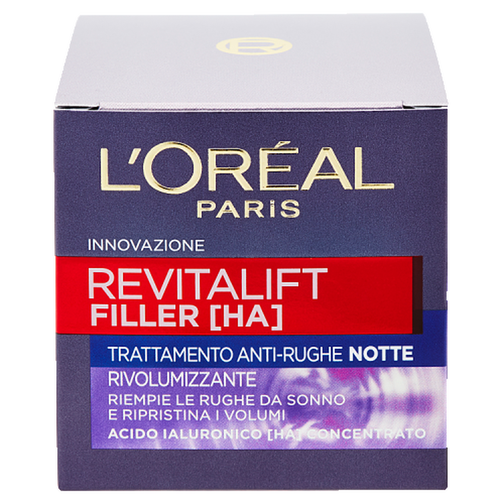 L'Oréal Paris Revitalift Filler [HA] Trattamento Anti-Rughe Notte 50 ml, , large