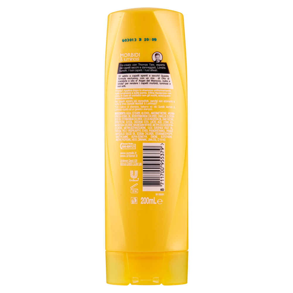 Sunsilk Morbidi & Luminosi Balsamo 200 ml, , large