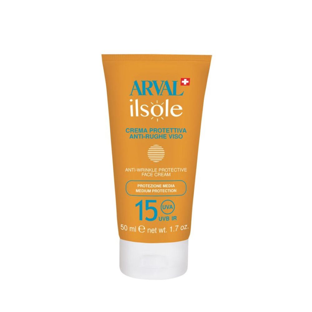 Arval Crema Solare Protettiva Anti-Rughe Viso SPF15 50ml, , large