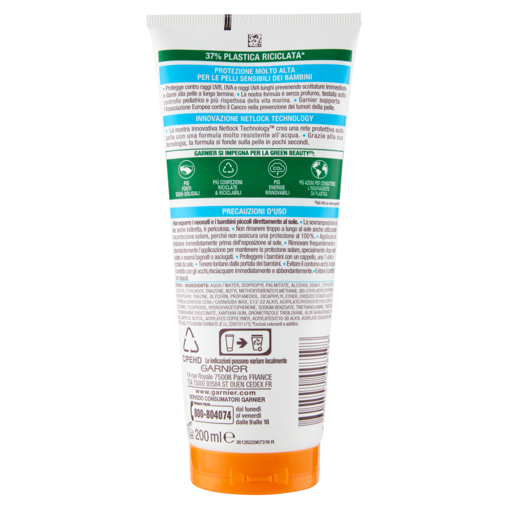 Ambre Solaire Sensitive Advanced Kids Latte Solare Spf 50 200 ml, , large