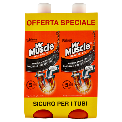 Mr Muscle Idraulico Gel Bipacco Cartone 2 Pezzi