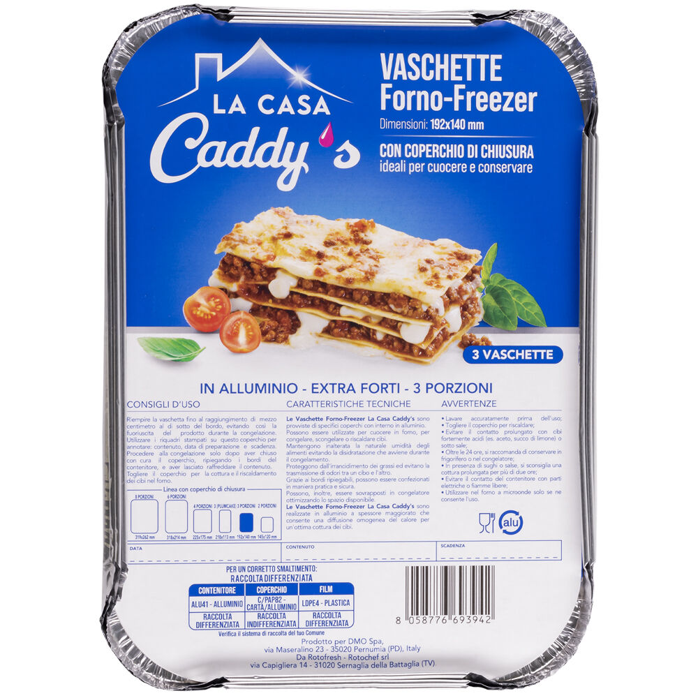 Caddy's Forno-Freezer 192x140 mm 3 Vaschette con Coperchio - -