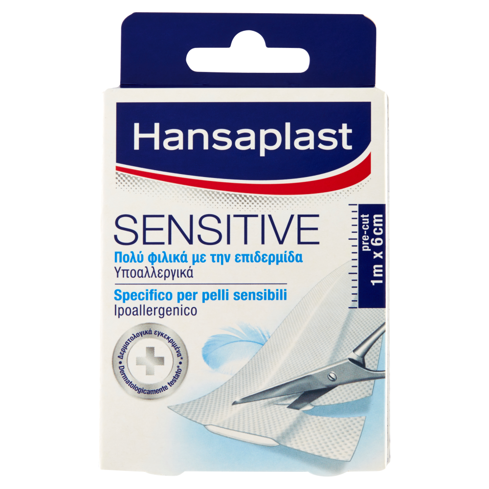 Hansaplast Striscia Sensitive 1x6cm 10 Pezzi, , large