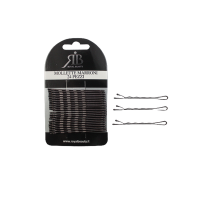 Royal Beauty Mollette Marroni 24 Pz