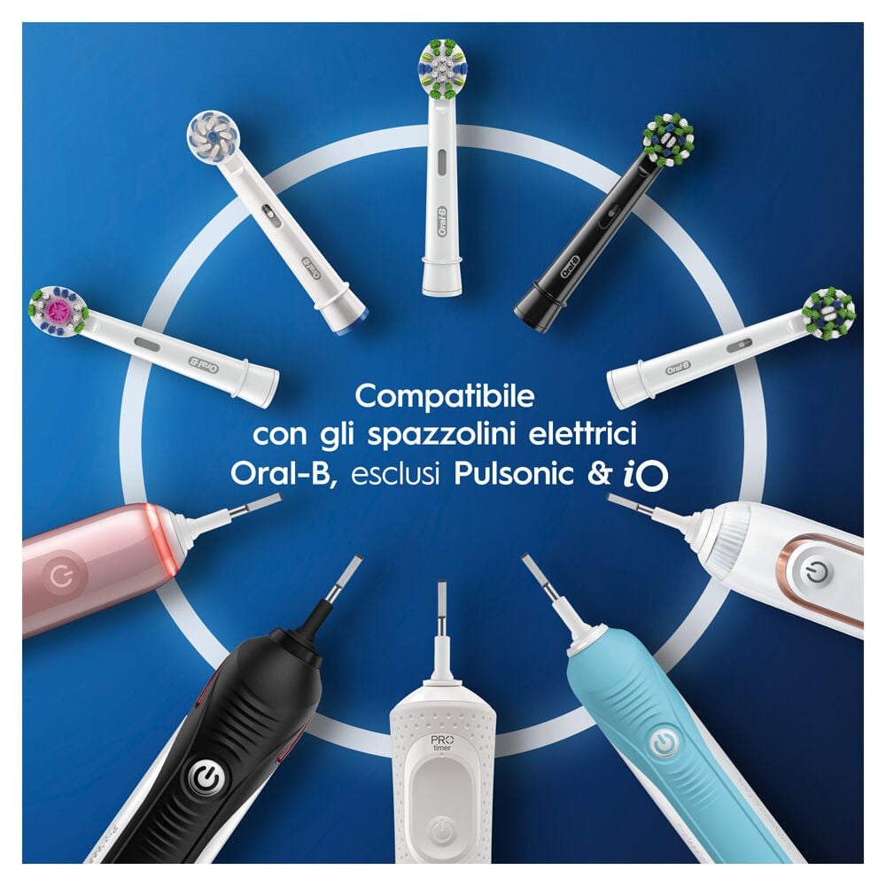 Oral-B Testine di Ricambio Nere Oral-B Cross Action Confezione da 4 Pezzi, , large