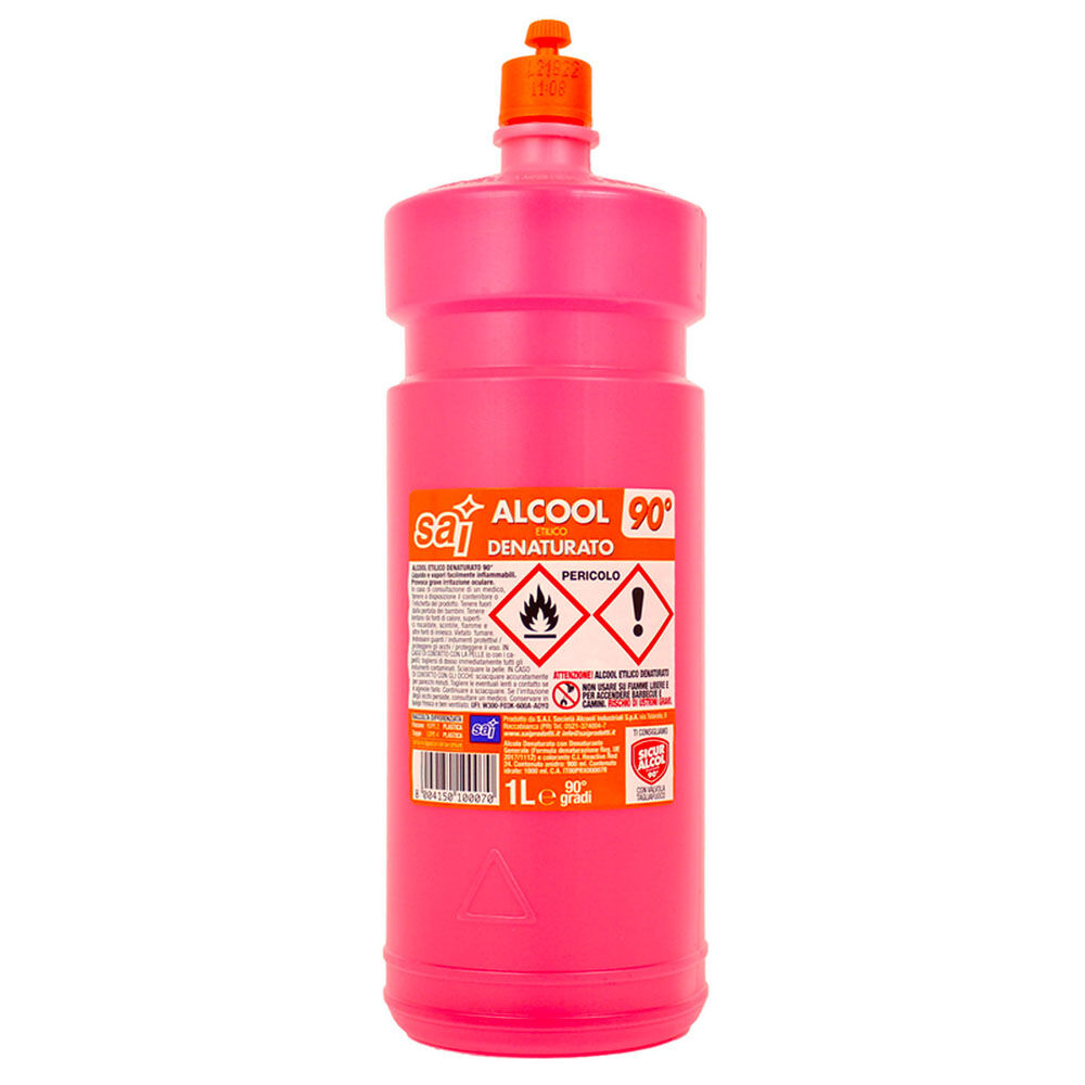 Alcool denaturato 90&deg; Rosso 1 Litro, , large