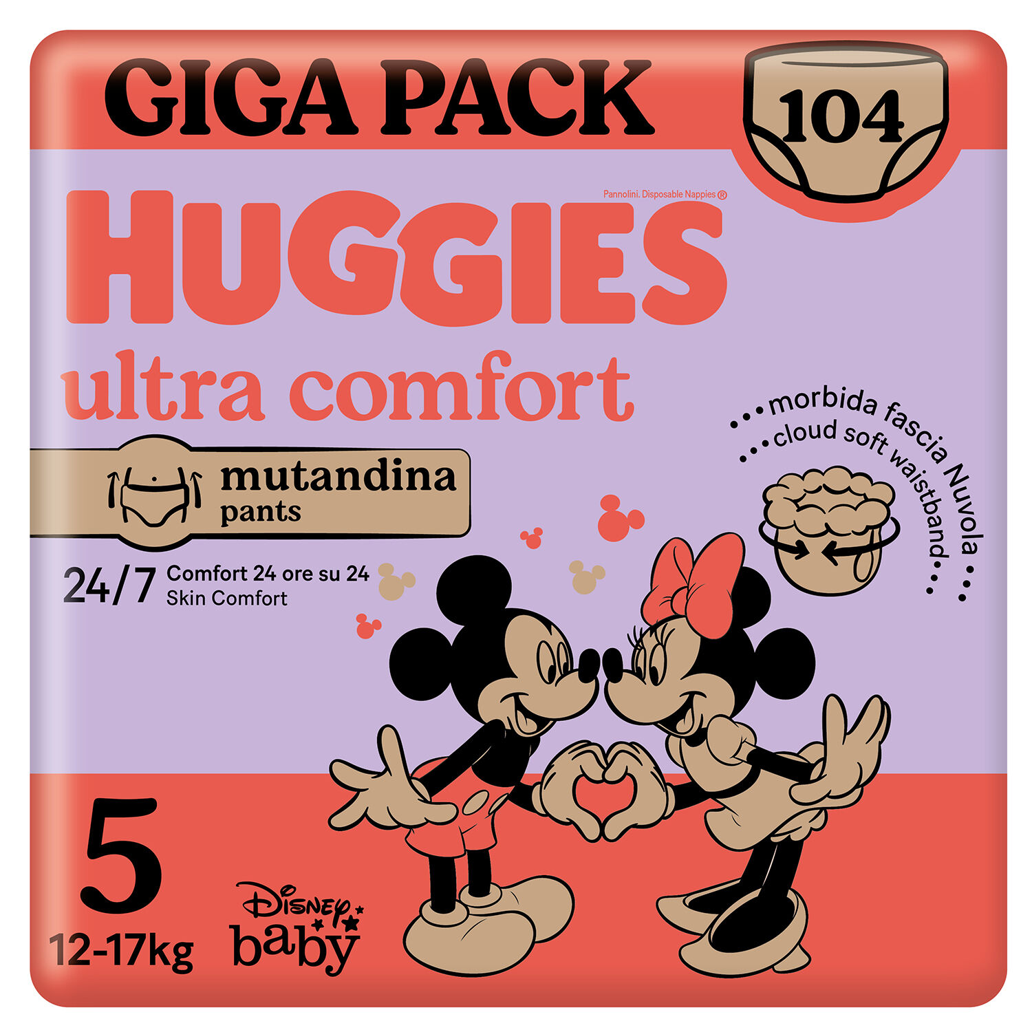 Huggies Pannolini Mutandina Ultra Comfort Taglia 5 104 Pezzi - -