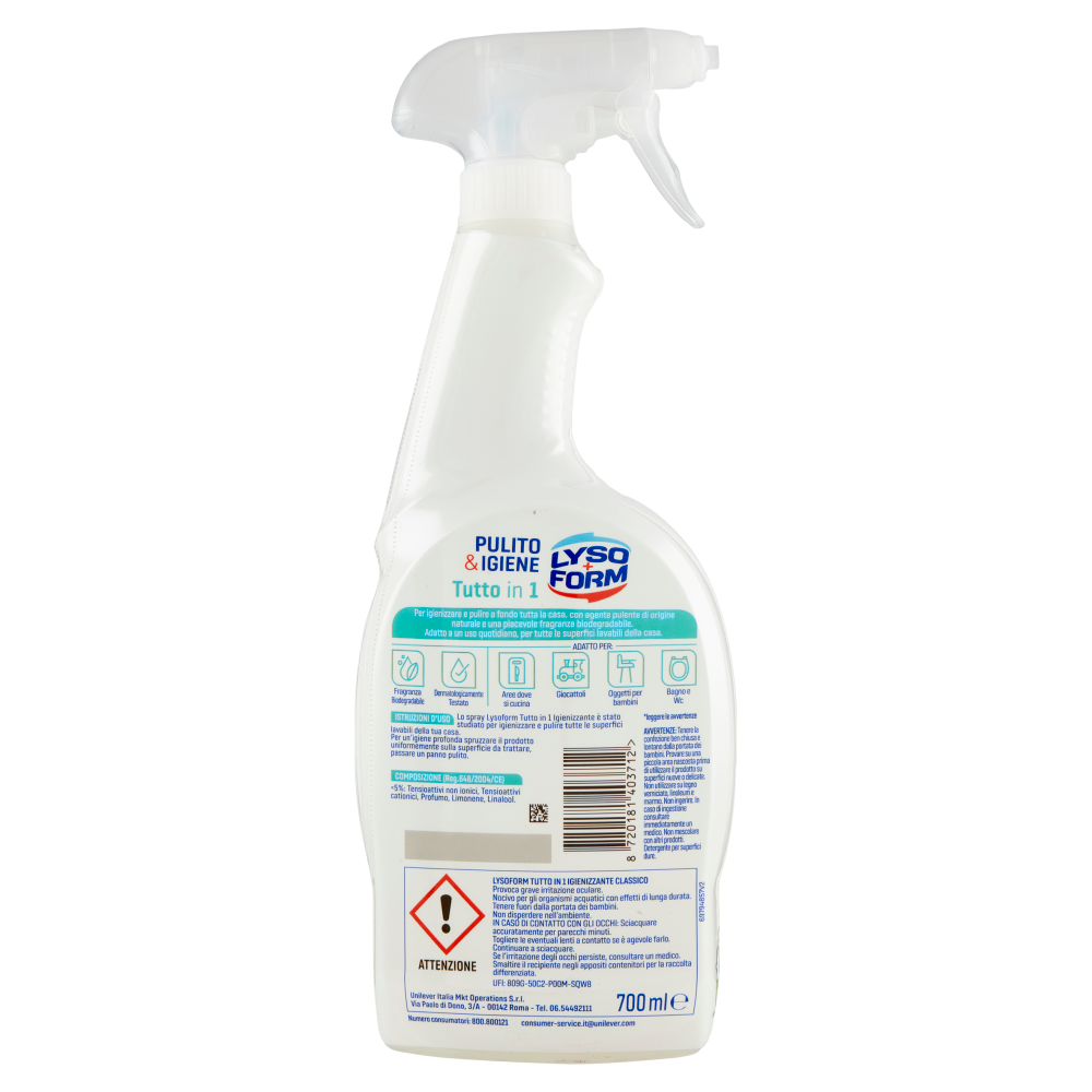 Lysoform Pulito & Igiene Tutto in 1 Classico 700 ml, , large