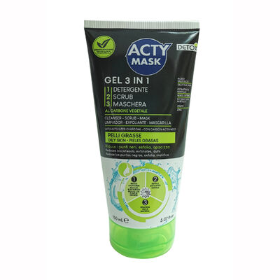 Acty Mask Gel Detergente 3in1 al Carbone Vegetale 150 ml