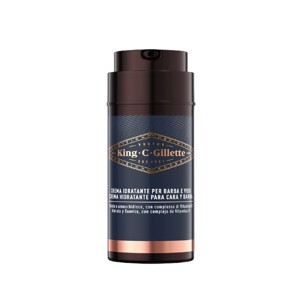 Gillette King C. Crema Idratante Per Barba E Viso 100 Ml - -