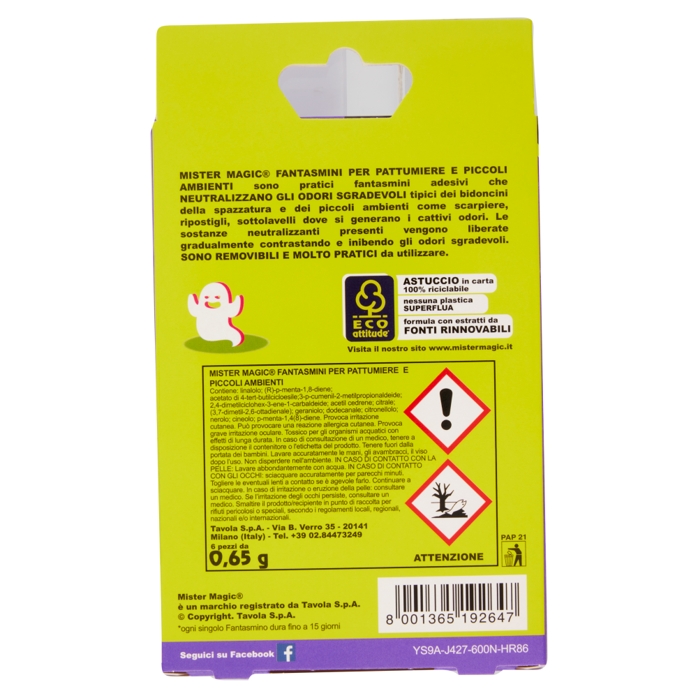 Miste Magic Zero Odori Pattumere e Piccoli Ambienti 6 Pezzi, , large