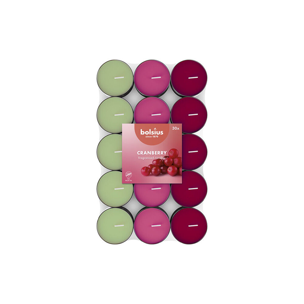 Bolsius Candela tealight profumata al Mirtillo 30 pezzi - -