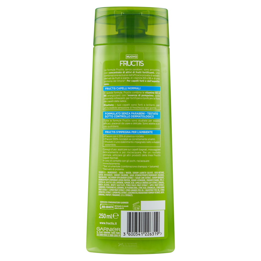 Fructis Capelli Normali Shampoo 250 ml, , large