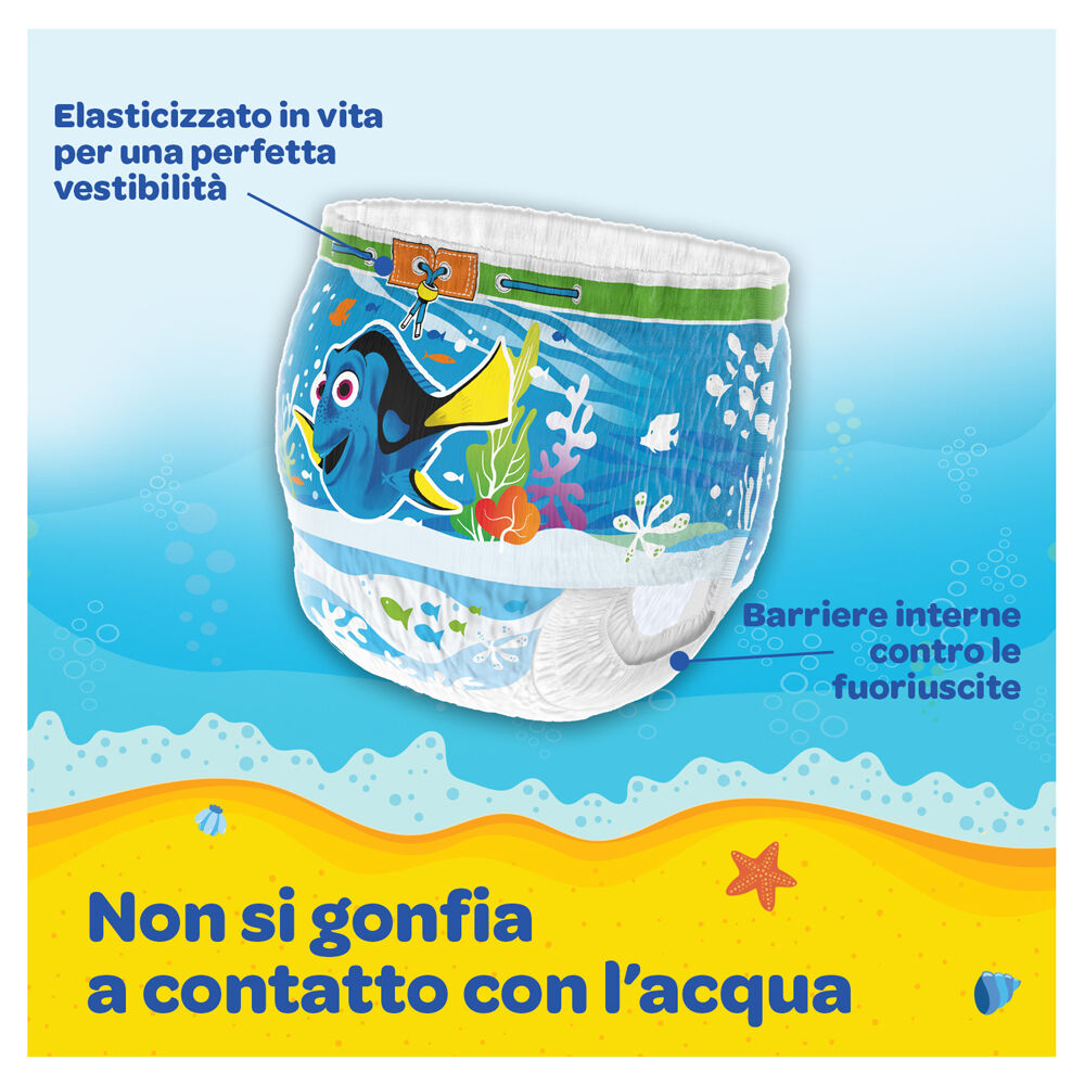 Huggies Little Swimmers Taglia 3-4 (7-15 kg) Confezione da 12 Pannolini Costumini, , large