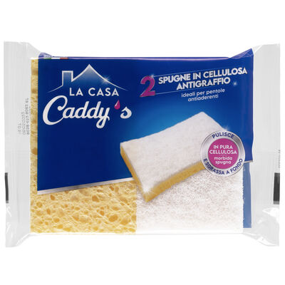 Caddy's Spugne in Cellulosa Antigraffio 2 Pezzi