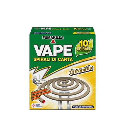 Vape Spirali di Carta alla Citronella 10 Pezzi	