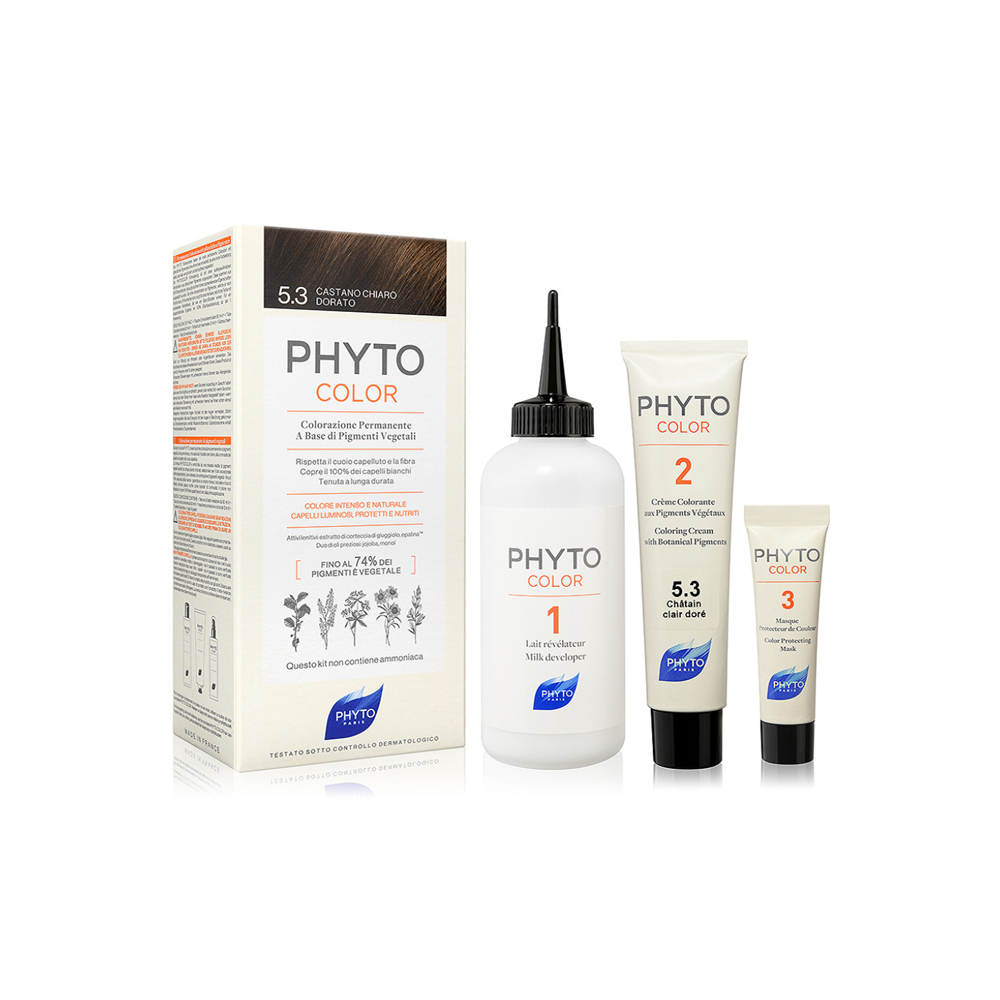 Phyto Phytocolor 5.3 Castano Chiaro Dorato Colorazione Permanente Per Capelli, , large