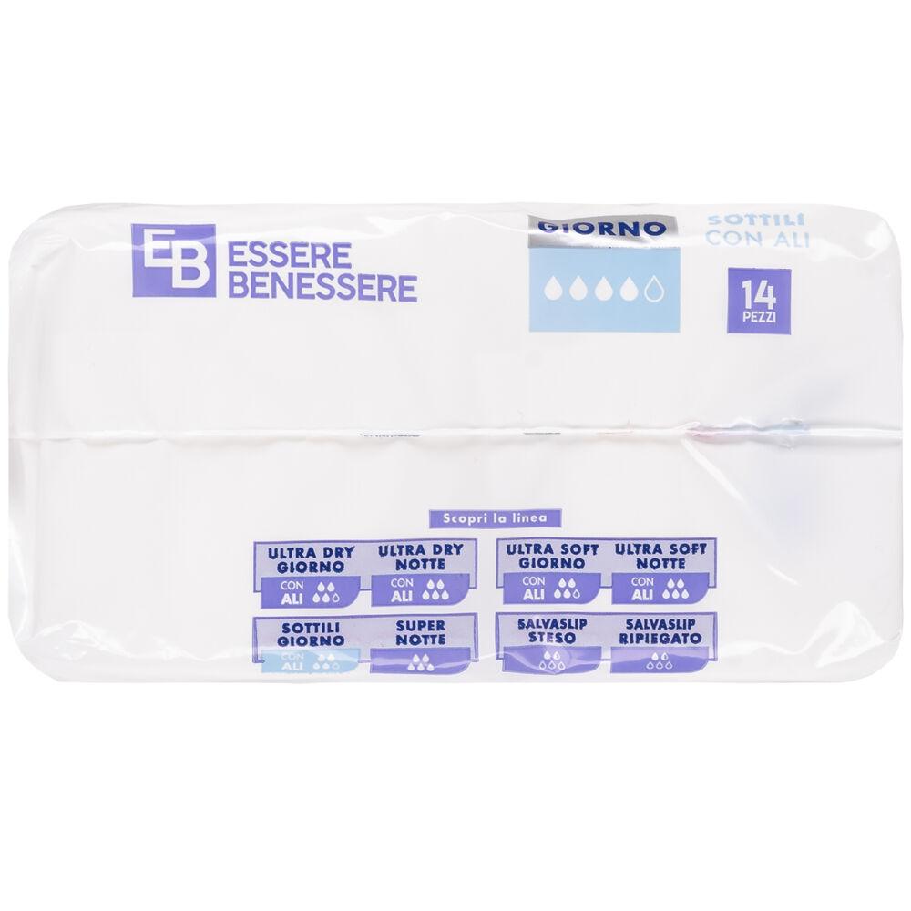 Essere Benessere Assorbenti Sottili Giorno 14 Pezzi, , large
