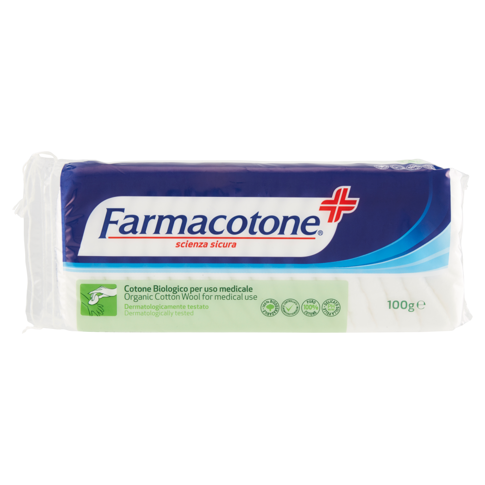Farmacotone Cotone Biologico per Uso Medicale 100 g - -