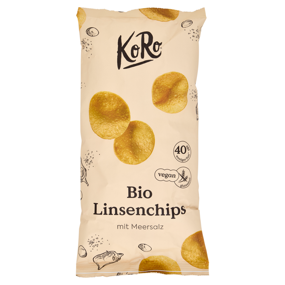 KoRo Bio Linsenchips Mit Meersalz 100 g, , large